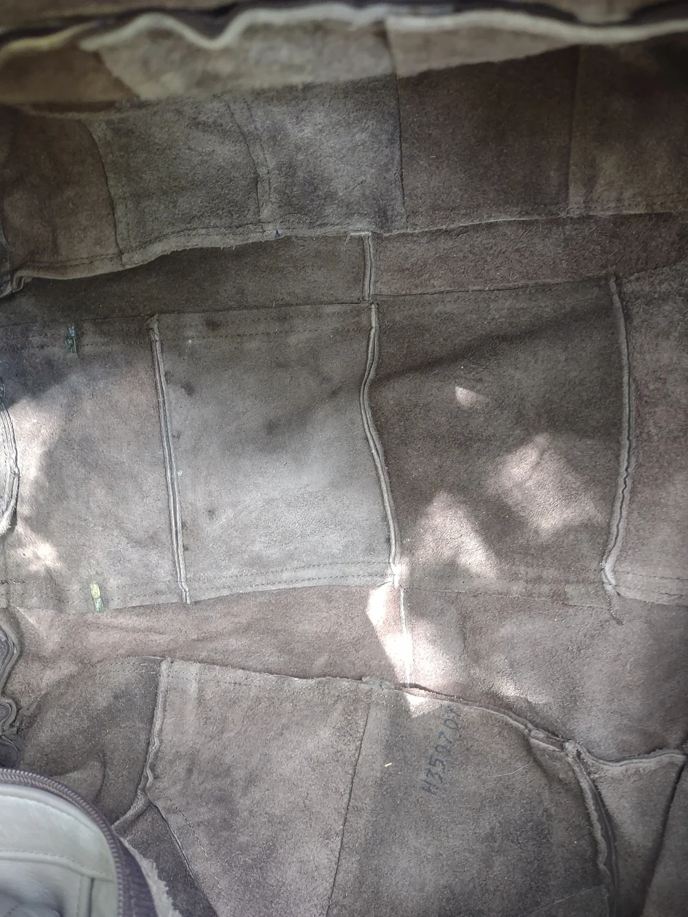 Vintage Gray Leather Weekender Duffel bag
